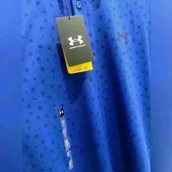 👔 NWT Royal Blue w/blk accent, Under Armour®️ Polo - Picture 4 of 5